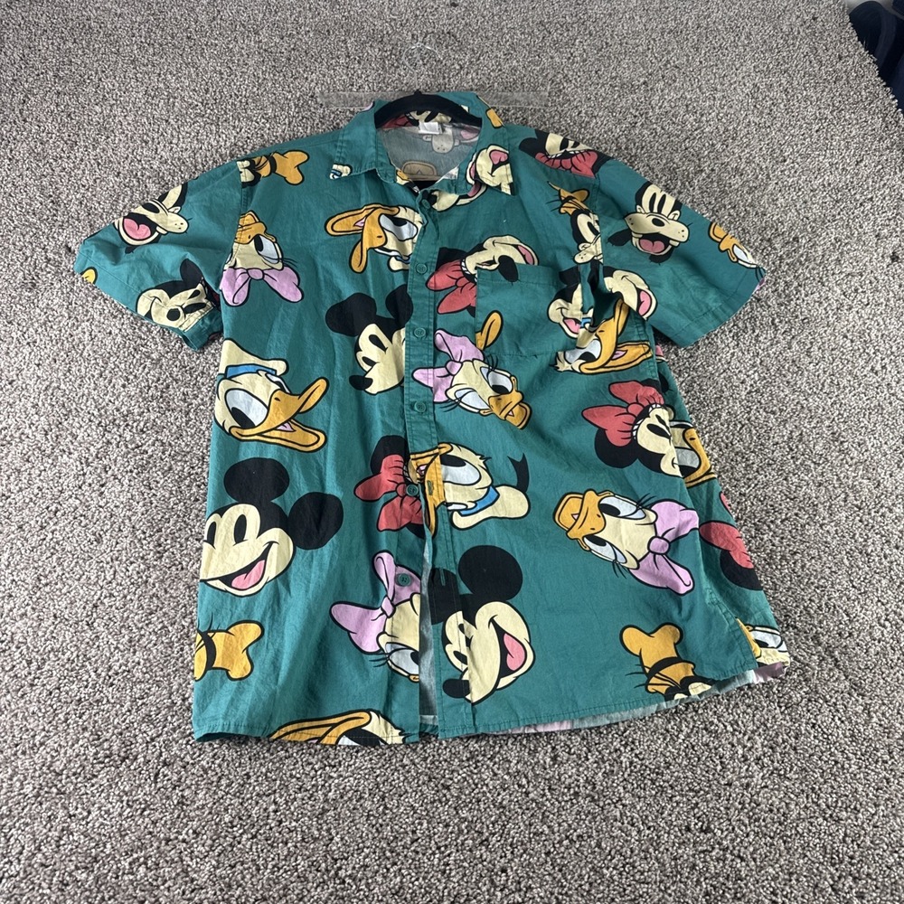Mickey and Friends Faces Hawaii Shirt Size Medium